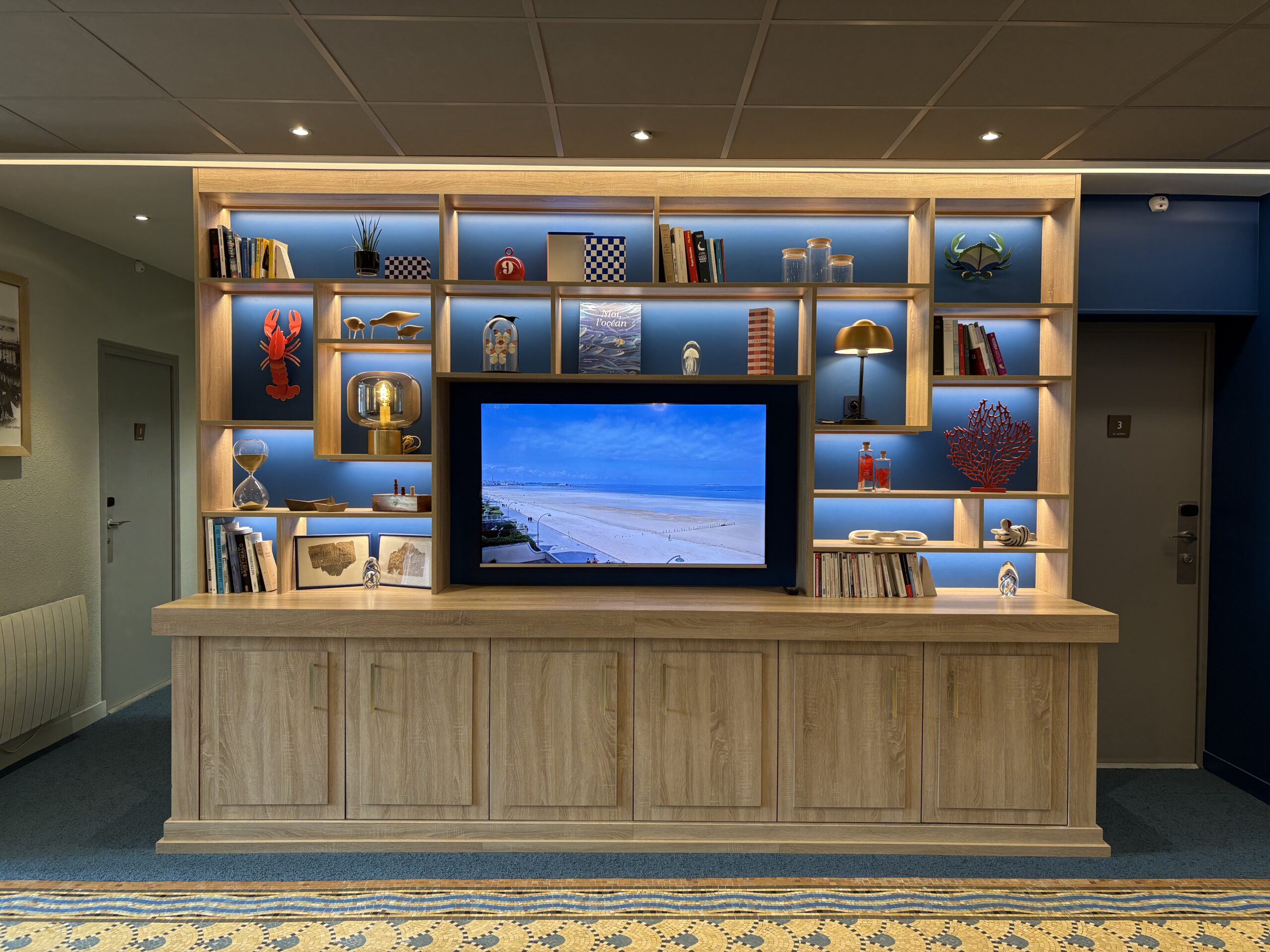 Lobby Hôtel staging Le jersey Saint Malo